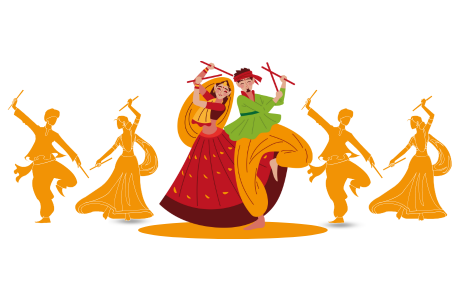 Navratri fasting with healthy sattvik Indian foods.